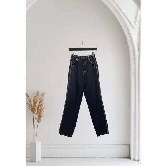 H&M Denim - H&M Divided Y2K Black Cotton Cargo Pants Size 0